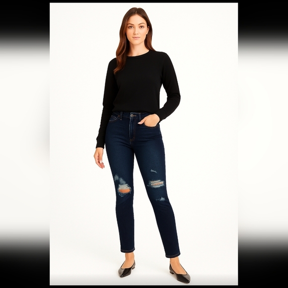 Pistola Womens Light Wash Skinny High Rise Distressed Jeans 28 - Picture 1 of 13